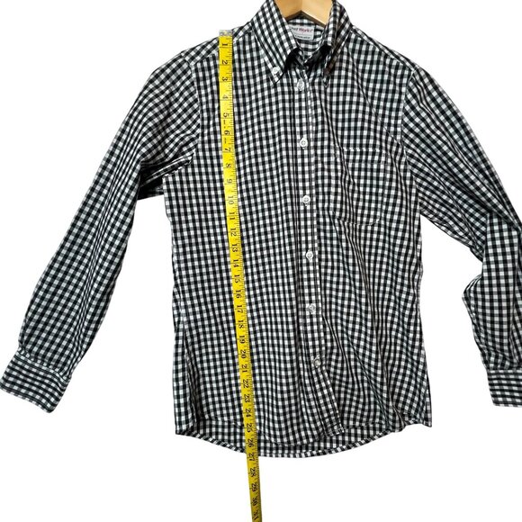 Chef Works Black & White Gingham Long Sleeve Button-Up Shirt S - Picture 8 of 11